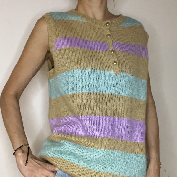 Gillet multicouleur sans manche – Image 2