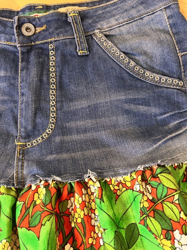 Upcycled  denim jupe by Tomomi – Image 5