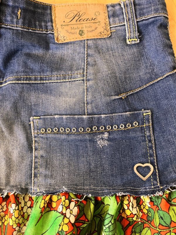 Upcycled  denim jupe by Tomomi – Image 3