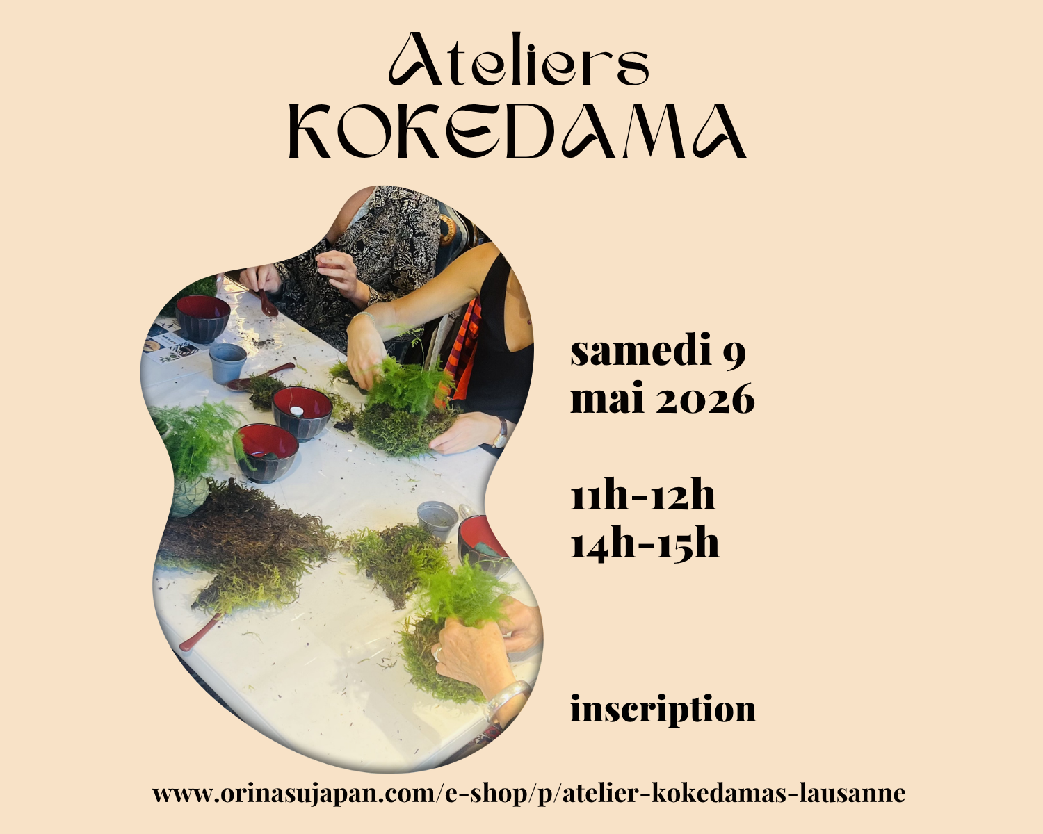 Atelier kokedama 9 mai 2026